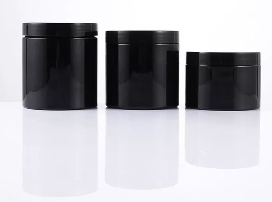 Preto cosmético plástico do frasco 120ml do ANIMAL DE ESTIMAÇÃO vazio para o empacotamento de creme