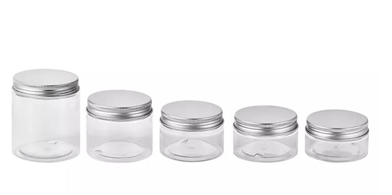 O plástico cosmético do ANIMAL DE ESTIMAÇÃO da boca larga do produto comestível range 80ml com a tampa de prata de alumínio