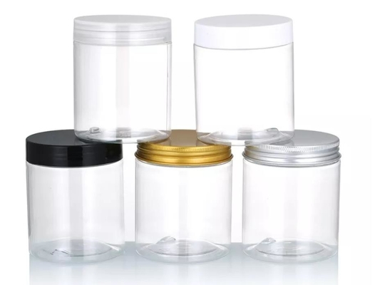 frasco plástico do ANIMAL DE ESTIMAÇÃO do espaço livre de 30ml 80ml 100ml 120ml 150ml com produto comestível preto da tampa